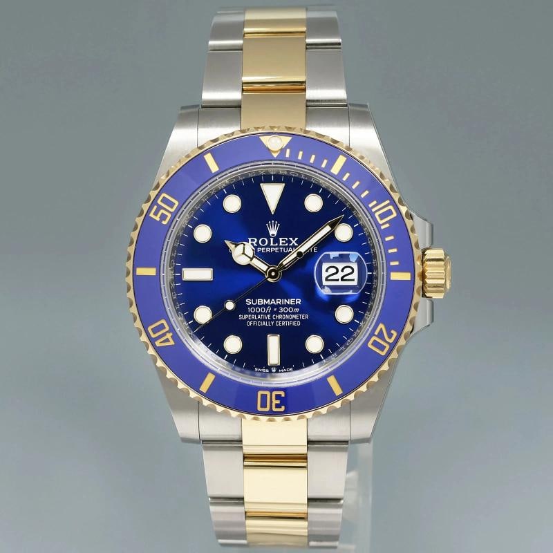 2023 NEW PAPERS Rolex Submariner 41mm Blue 126613LB Two Tone Yellow Gold Watch - 2