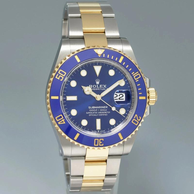 2023 NEW PAPERS Rolex Submariner 41mm Blue 126613LB Two Tone Yellow Gold Watch - 3
