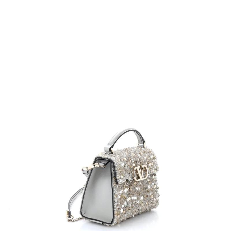 Valentino Garavani VSling Top Handle Bag Sequins Mini - 2