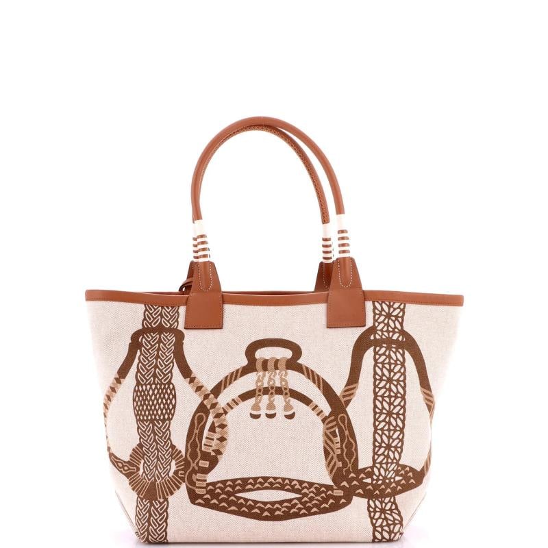 Hermes Sac Steeple Tote Printed Toile with Leather 28 - 3