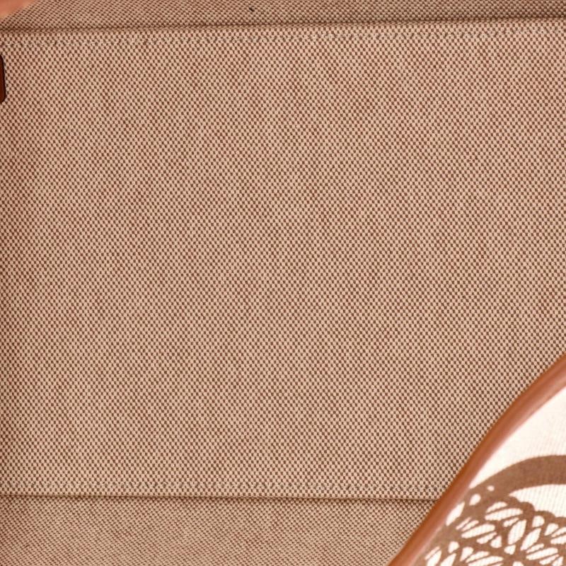 Hermes Sac Steeple Tote Printed Toile with Leather 28 - 5