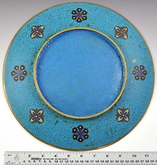 Colorful Late 1800s/early 1900s Japanese Meiji Cloisonne Plate - 3