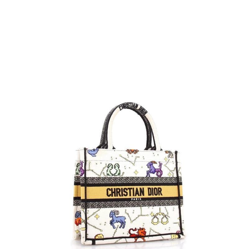 Christian Dior Book Tote Zodiac Embroidered Canvas Small - 2