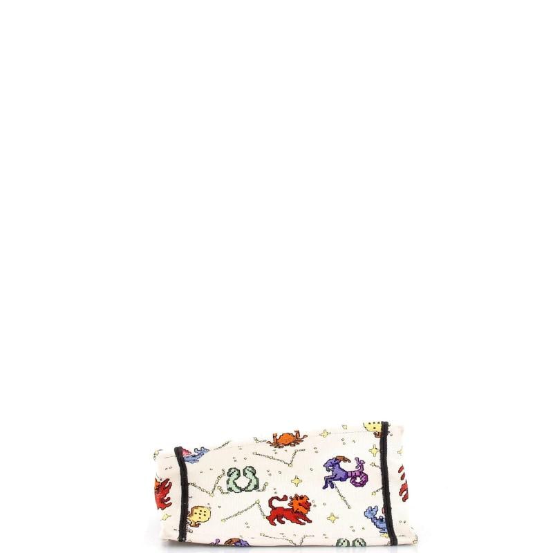Christian Dior Book Tote Zodiac Embroidered Canvas Small - 4