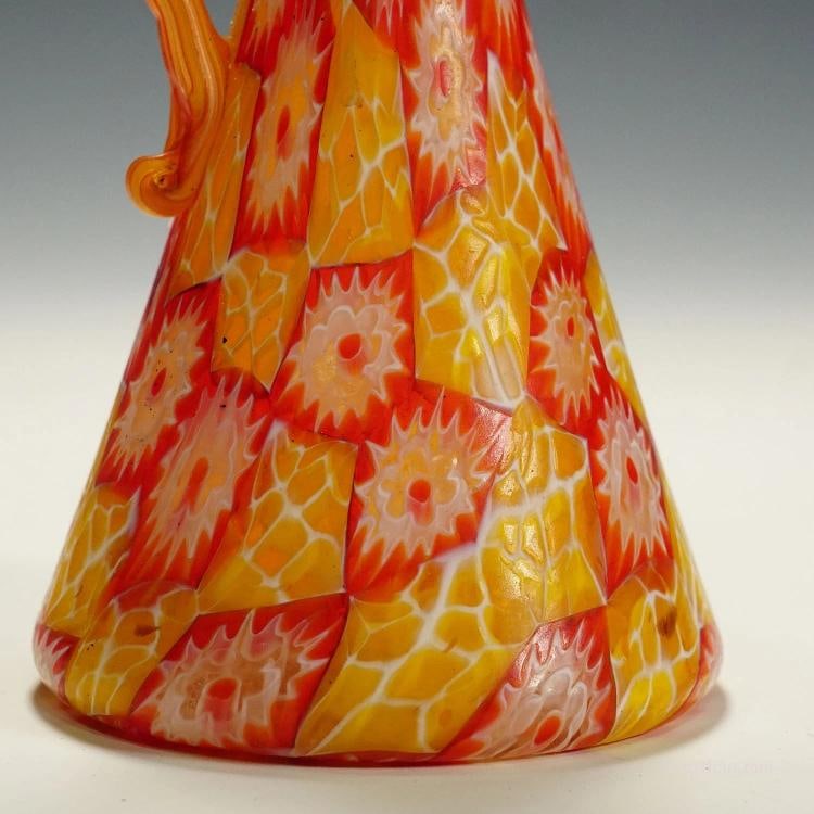 Antique Millefiori Jug with Handles by Fratelli Toso, Murano circa 1920 - 6