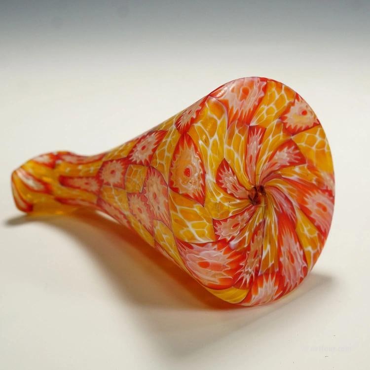 Antique Millefiori Jug with Handles by Fratelli Toso, Murano circa 1920 - 7