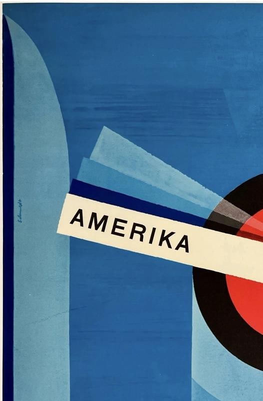 Original Vintage Poster ICELANDIC AIRLINES LOFTLEIDIR Airline Travel Tourism OL - 2
