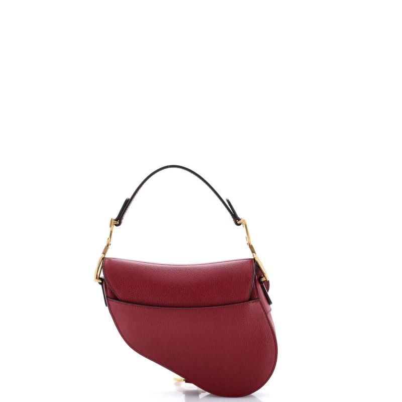 Christian Dior Saddle Handbag Leather Mini - 3