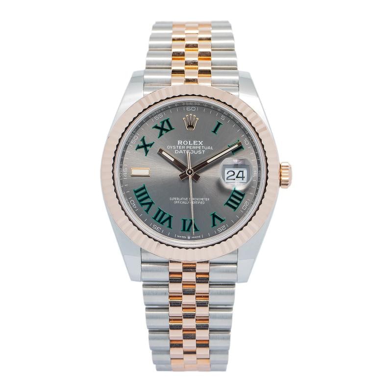 Rolex Datejust 126331 NEW Wimbledon 2020 Complete 18k Rose TwoTone Jubilee 41mm: Condition: Pre-owned - Good: This item has been gently used but is in good condition. It might have a few signs of wear, like light scratches or tarnishing. ,Brand: ROLEX,Type: Wristwatches,REFERENCE: