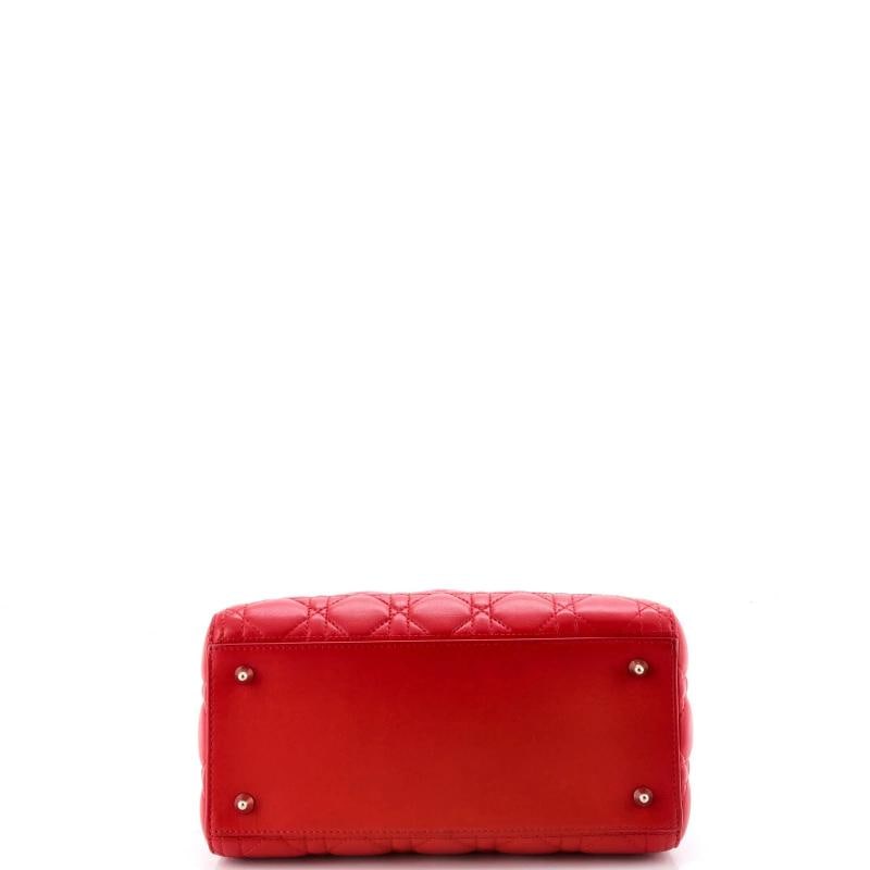 Christian Dior Lady Dior Bag Cannage Quilt Lambskin Medium - 4