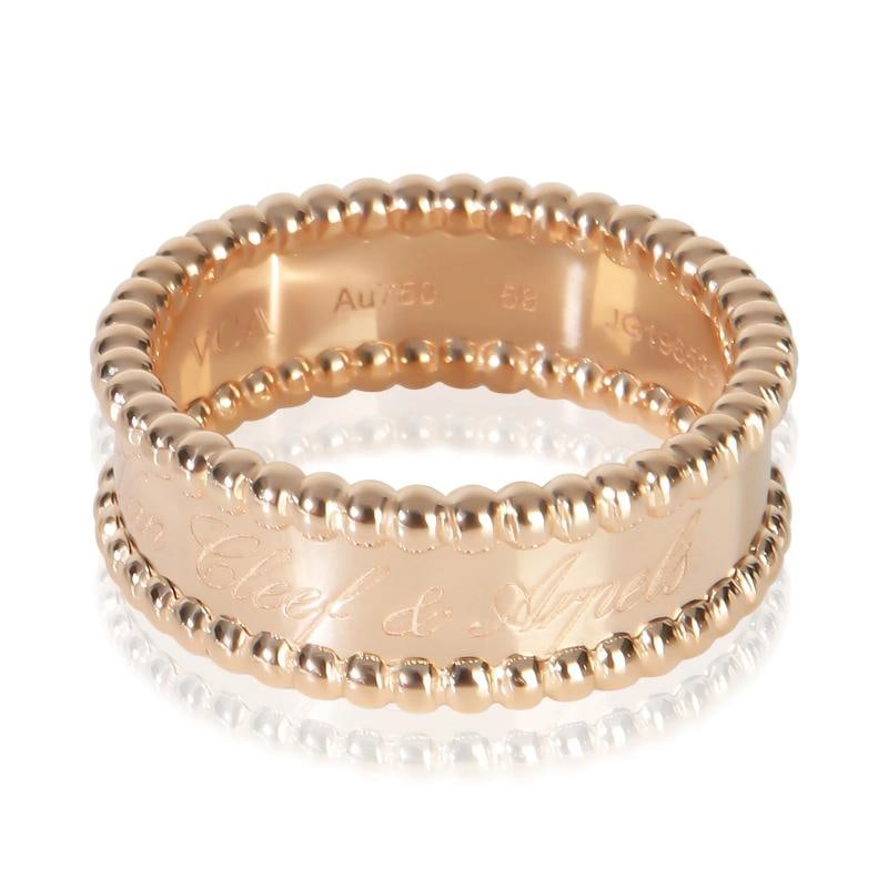 Van Cleef & Arpels Rose Gold Perlee Signature Band: Condition: Pre-owned,With Papers: Yes,Side Stone Type: No Stone,Metal Purity: 18k,With Original Box/Packaging: No,Gross Weight (grams): 9.11,Department: Unisex,Collection: Perlee Signature,Type: Band,