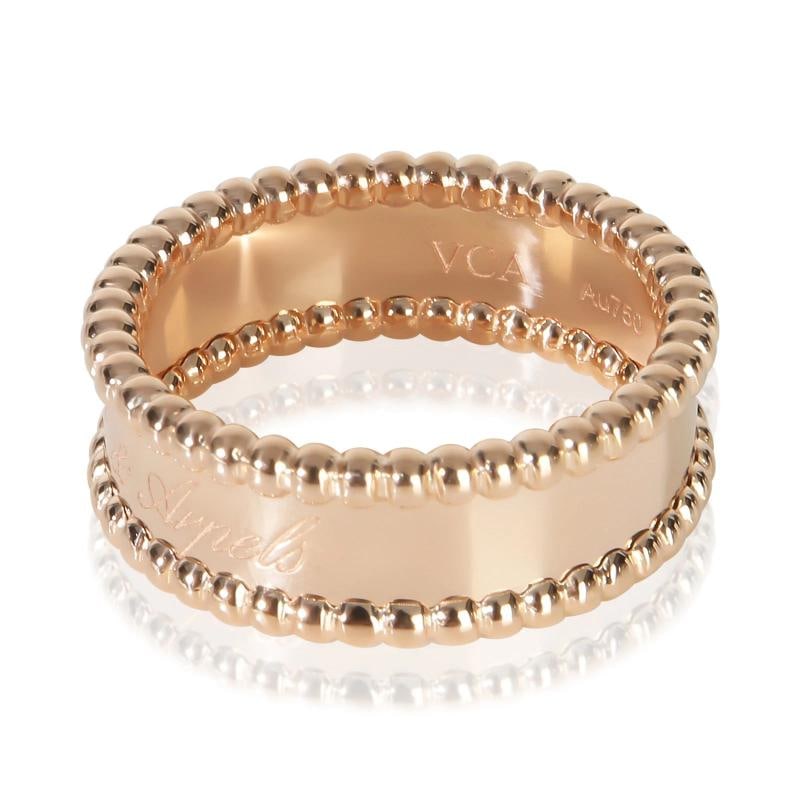Van Cleef & Arpels Rose Gold Perlee Signature Band - 2