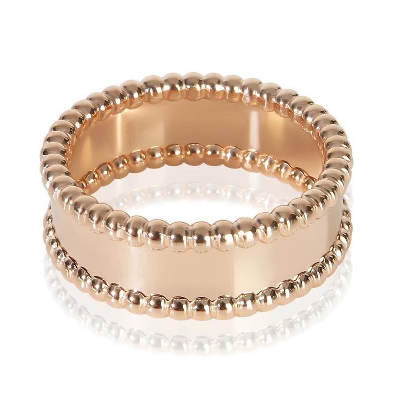 Van Cleef & Arpels Rose Gold Perlee Signature Band - 3