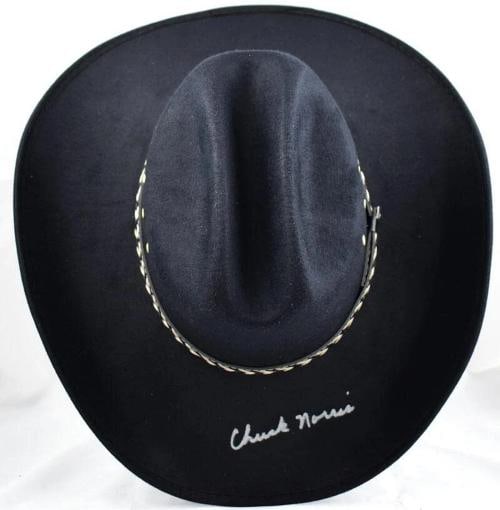 Chuck Norris Autographed Black Cowboy Hat - JSA W *Silver - 5