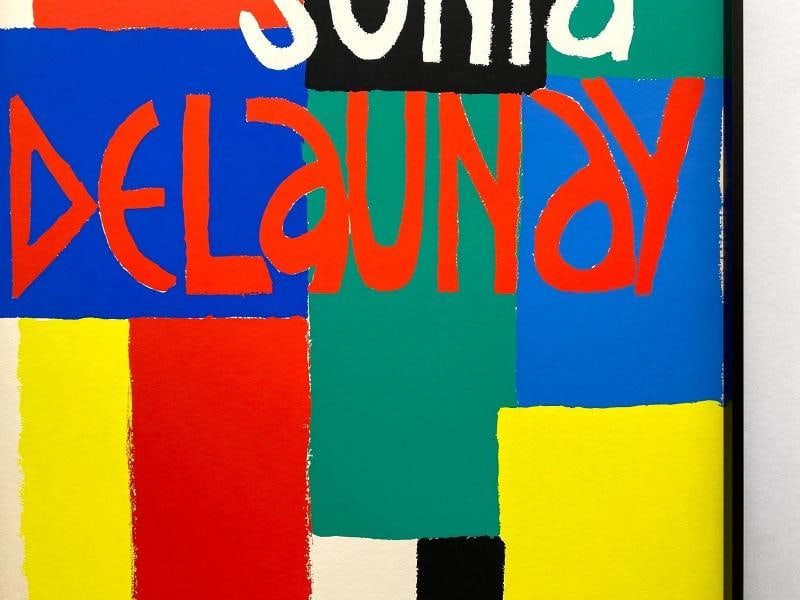 SONIA DELAUNAY RARE 1967 MODERNIST SILKSCREEN PRINT FRAMED PARIS EXHIBIT POSTER - 10