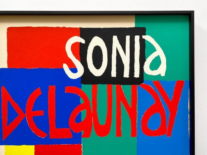SONIA DELAUNAY RARE 1967 MODERNIST SILKSCREEN PRINT FRAMED PARIS EXHIBIT POSTER - 8