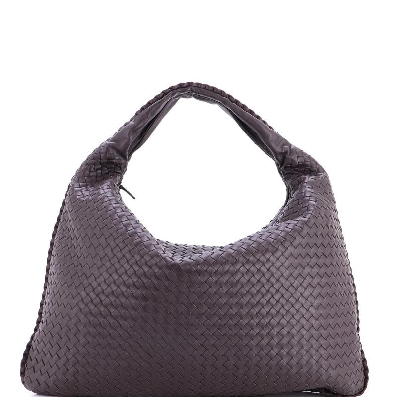 Bottega Veneta Veneta Hobo Intrecciato Nappa Large: Condition: Pre-owned - Good,Brand: Bottega Veneta,Exterior Material: Leather,Style: Hobos,Exterior Color: Brown,Department: Women,Size: Large,Accessories: Mirror, Dust Bag