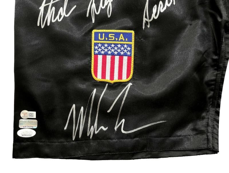 Mike Tyson Signed Inscribed Trunks vs. Buster Douglas #D/58 JSA COA "Tyson Vs." - 3