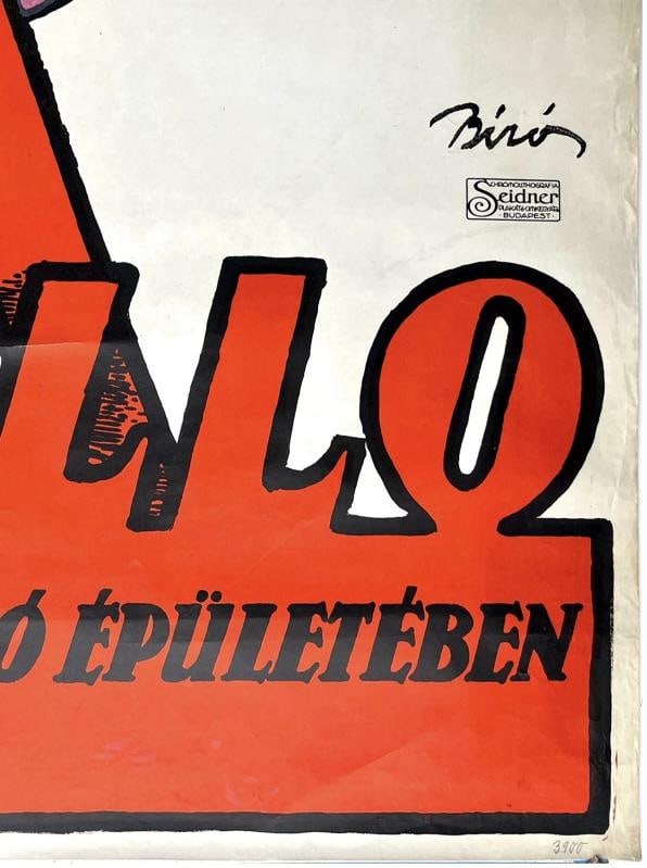 Original Vintage Poster APOLLO Circus Clown Art Deco HANS SACHS LINEN Rare! - 5