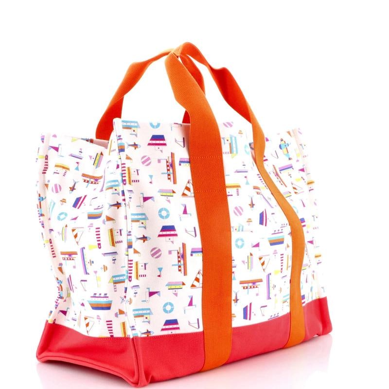 Hermes Petit Chartier Nappy Bag Printed Toile Large - 3