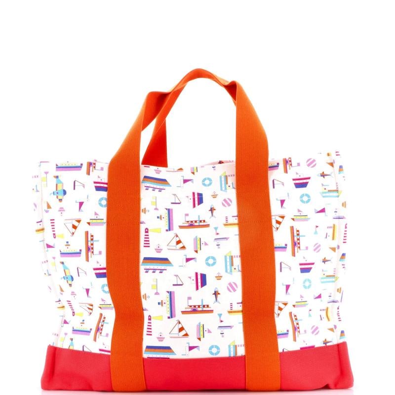 Hermes Petit Chartier Nappy Bag Printed Toile Large - 4