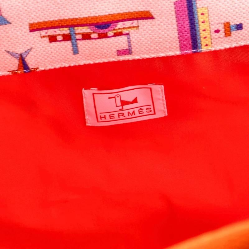 Hermes Petit Chartier Nappy Bag Printed Toile Large - 8