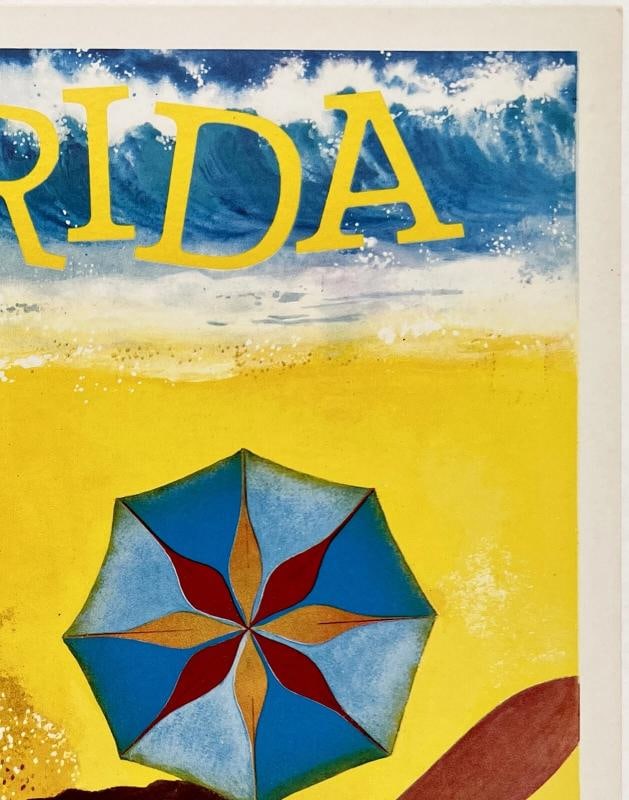 Original Vintage Mini Poster GREYHOUND FLORIDA Bus Travel Sun Beach 11" x 14" OL - 3