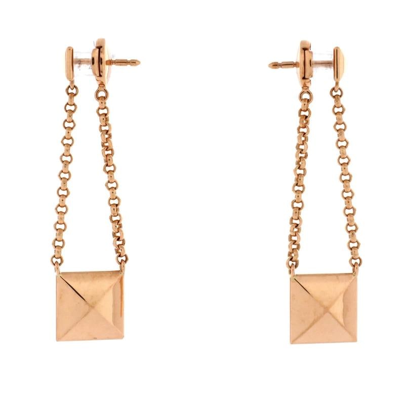 Hermes Clou D'H Drop Earrings 18K Rose Gold - 3