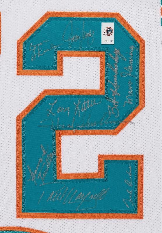 1972 Miami Dolphins Super Bowl Champs Perfect Season Team Signed Jersey Beckett - 3