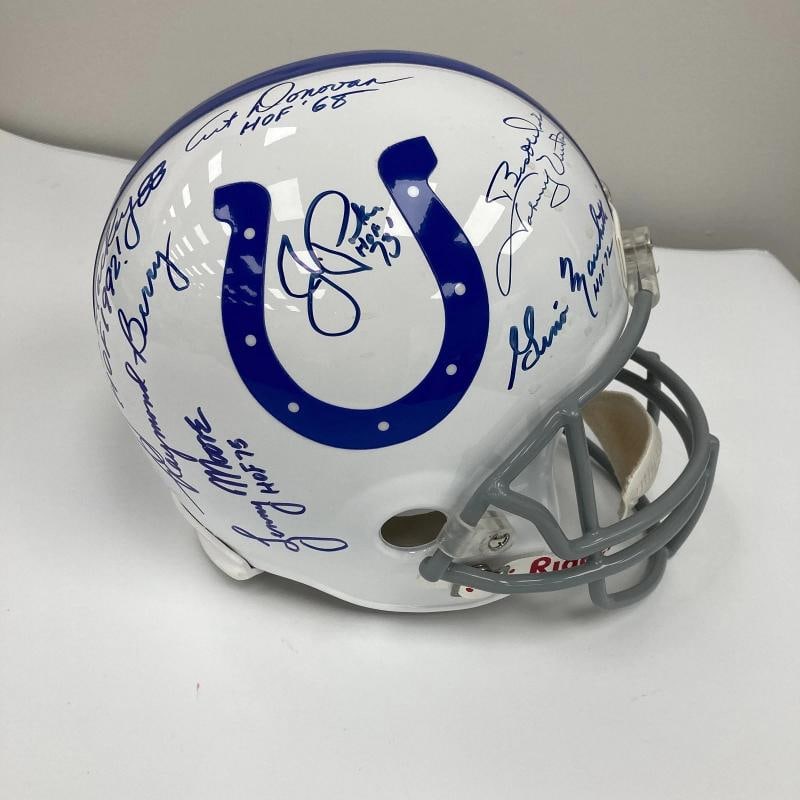 Johnny Unitas Colts Legends Signed Full Size Authentic Riddell Helmet JSA COA - 3