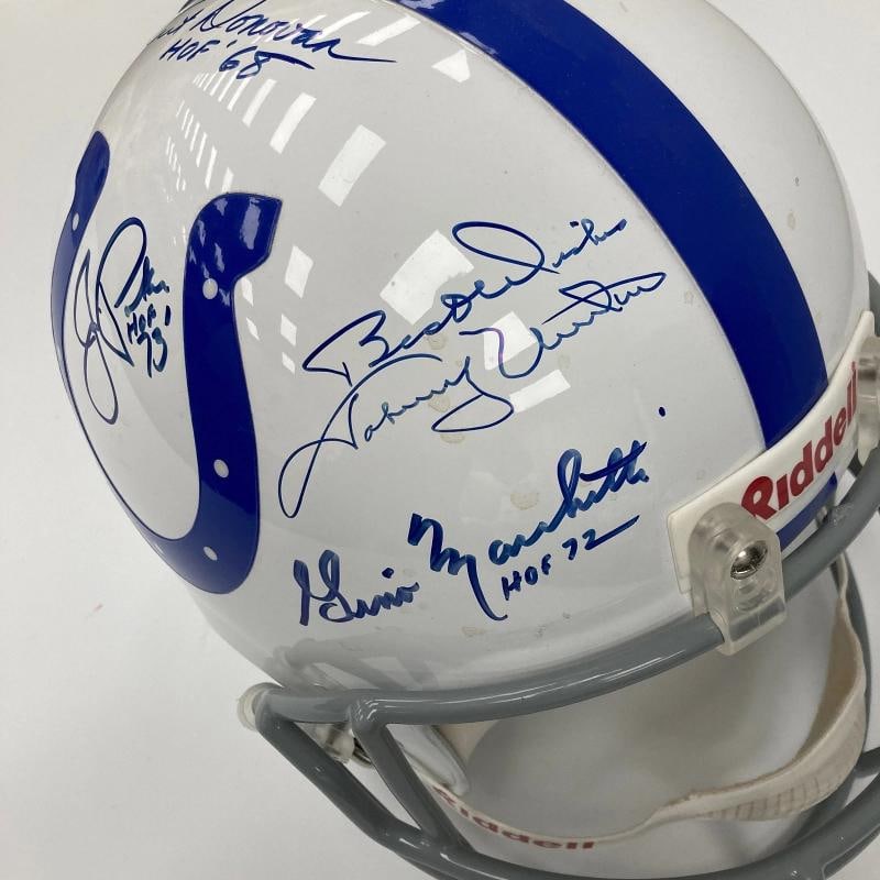 Johnny Unitas Colts Legends Signed Full Size Authentic Riddell Helmet JSA COA - 6