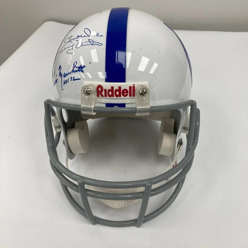 Johnny Unitas Colts Legends Signed Full Size Authentic Riddell Helmet JSA COA - 7