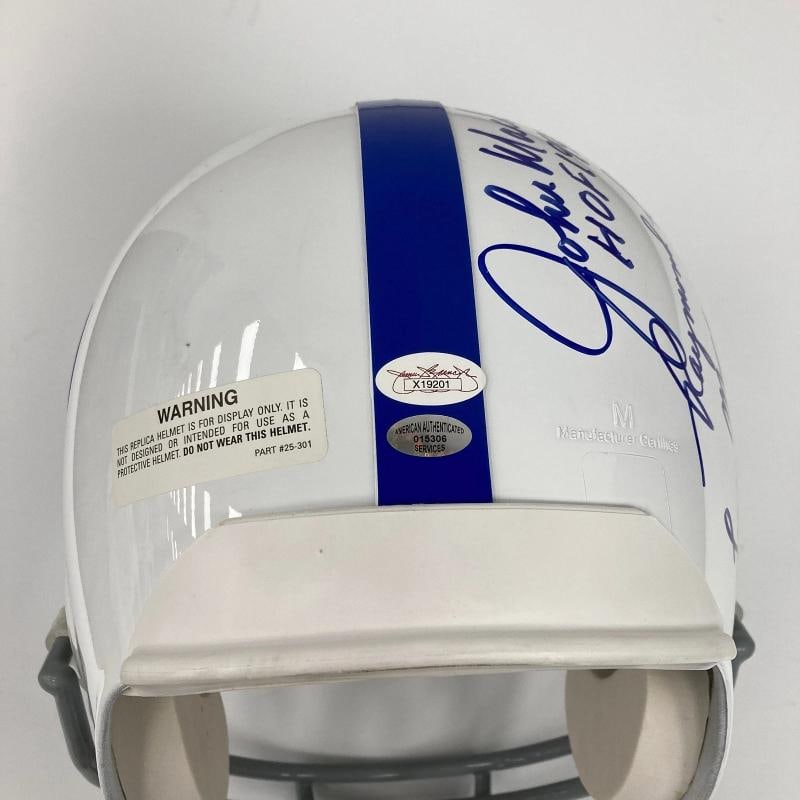 Johnny Unitas Colts Legends Signed Full Size Authentic Riddell Helmet JSA COA - 9