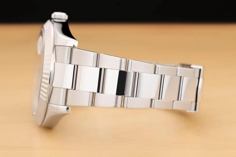 2010 CARD ROLEX DATEJUST II 41MM 116334 SILVER DIAMOND DIAL 18K GOLD STEEL WATCH - 5