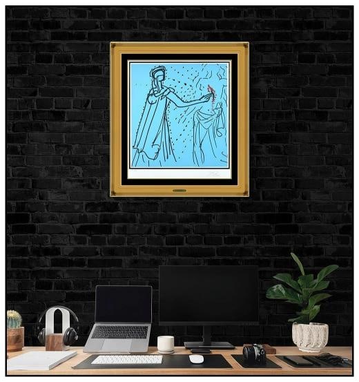 Salvador Dali Original Thomas Embossed Lithograph Print Signed Framed Artwork - 2