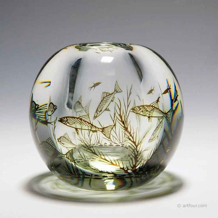 Fish Graal Vase by Edward Hald for Orrefors, Sweden 1957 - 2