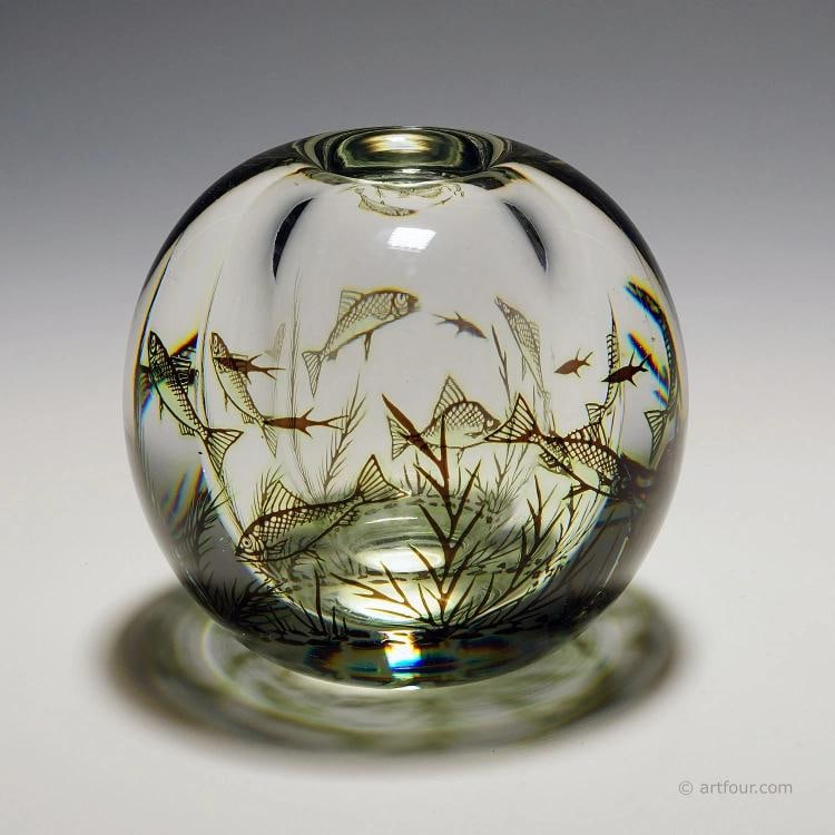 Fish Graal Vase by Edward Hald for Orrefors, Sweden 1957 - 4