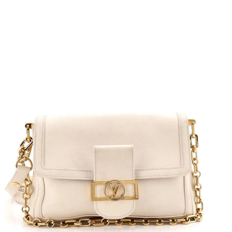 Louis Vuitton Dauphine Soft Shoulder Bag Calfskin GM: Accessories: Extra Strap, With Strap Measurements: Handle Drop 10", Height 8", Width 10", Depth 4", Strap Drop 12". Condition: Pre-owned - Good,Brand: Louis Vuitton,Exterior Material: Leather,Style: