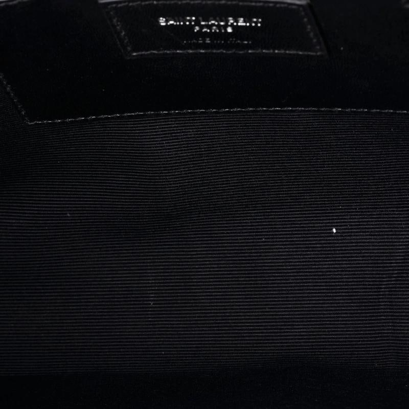 Saint Laurent Classic Monogram Tassel Crossbody Bag Crocodile Embossed Leather - 5