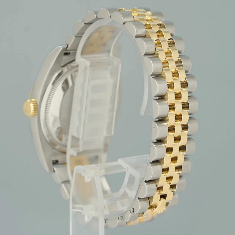 2013 PAPERS MINT Rolex 116233 DateJust Jubilee 36mm Two Tone Gold Silver Stick - 4