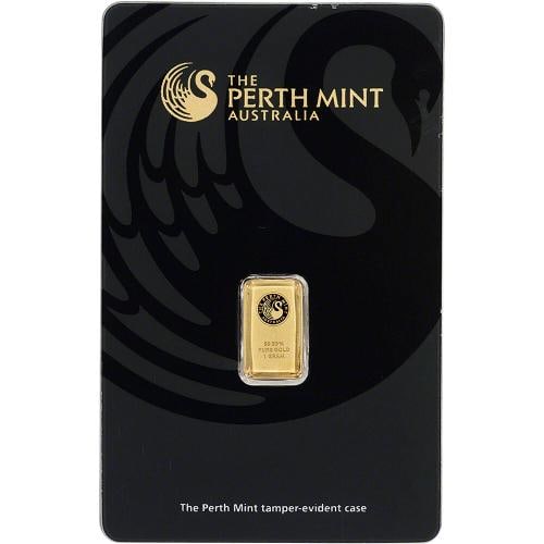 TWENTY-FIVE (25) 1 gram Gold Bar - Perth Mint - 99.99 Fine in Assay - 2