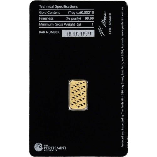 TWENTY-FIVE (25) 1 gram Gold Bar - Perth Mint - 99.99 Fine in Assay - 3
