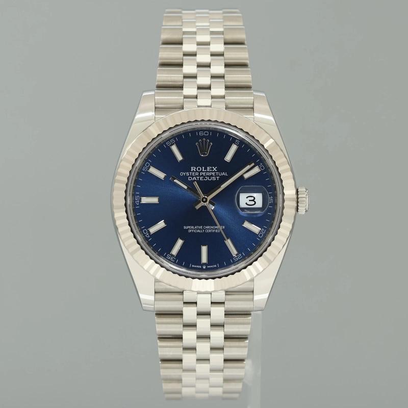 2024 NEW PAPERS Rolex DateJust 41 Blue Stick Jubilee Fluted 126334 Watch Box - 2