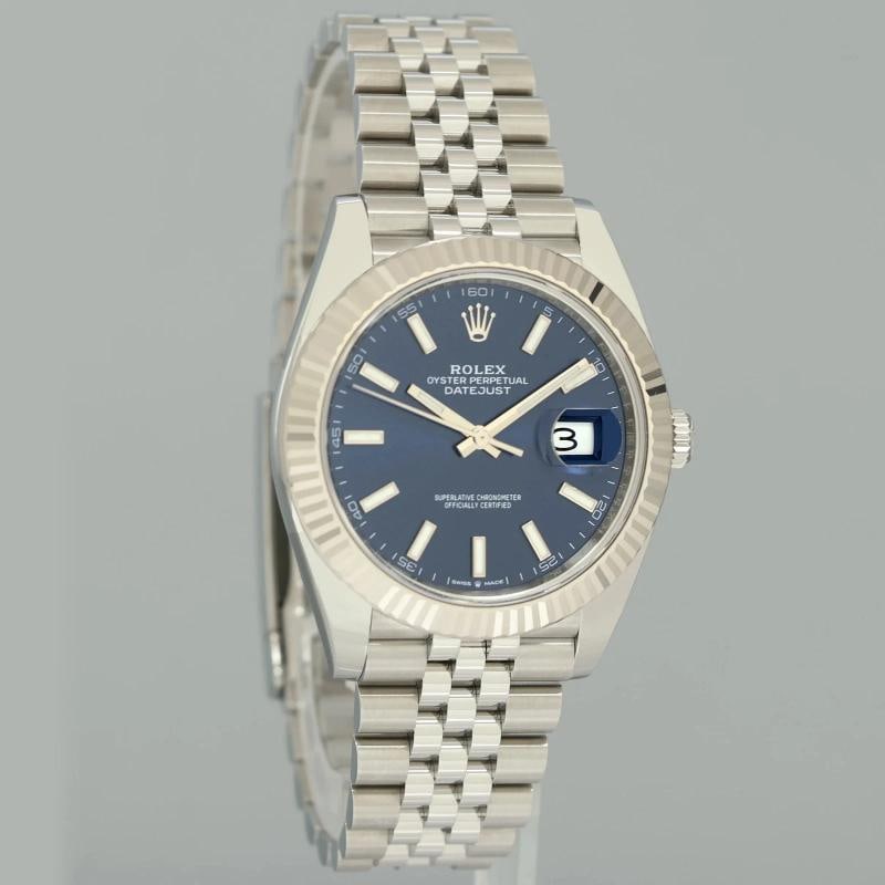 2024 NEW PAPERS Rolex DateJust 41 Blue Stick Jubilee Fluted 126334 Watch Box - 3