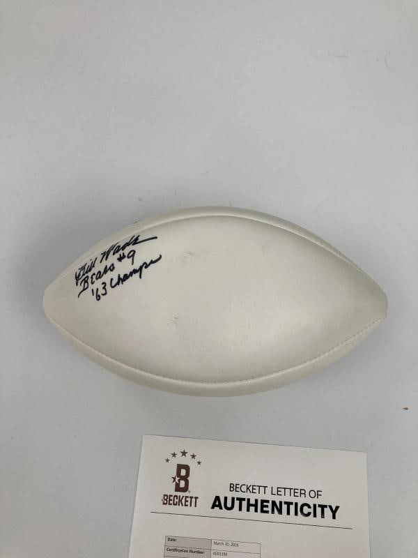 Ray Nitschke Dick Butkus Mike Ditka HOF Multi Signed Football Beckett COA - 3