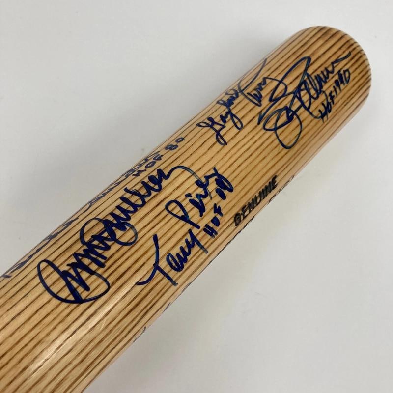 Beautiful Hall Of Fame Multi Signed Baseball Bat Kirby Puckett JSA COA - 5