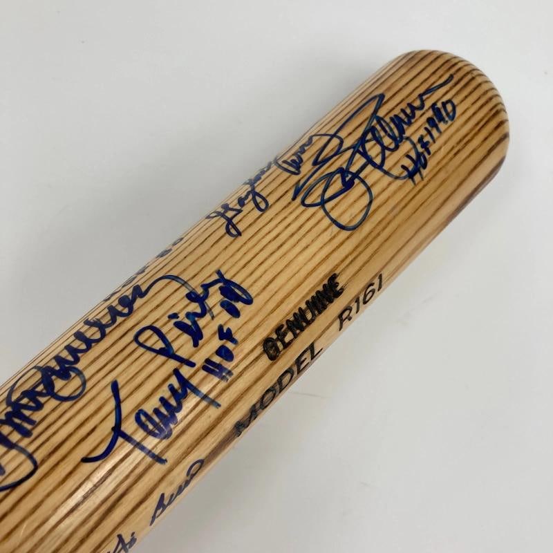 Beautiful Hall Of Fame Multi Signed Baseball Bat Kirby Puckett JSA COA - 6