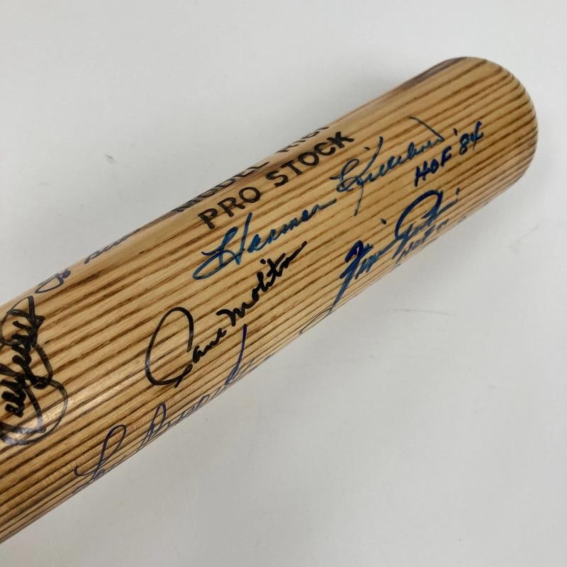 Beautiful Hall Of Fame Multi Signed Baseball Bat Kirby Puckett JSA COA - 9