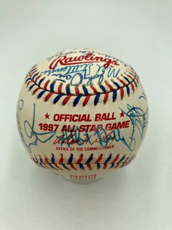 1997 All Star Game Team Signed Baseball Ken Griffey Jr. Mark Mcgwire 30 Sigs JSA - 10