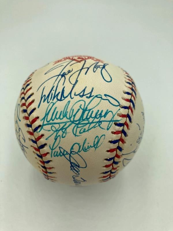 1997 All Star Game Team Signed Baseball Ken Griffey Jr. Mark Mcgwire 30 Sigs JSA - 8
